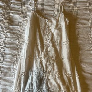 White floral dress from Lulu’s, size medium
